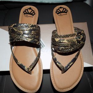 Fergalicious Silvia Brown/Black Sandal Size 9M NEW
